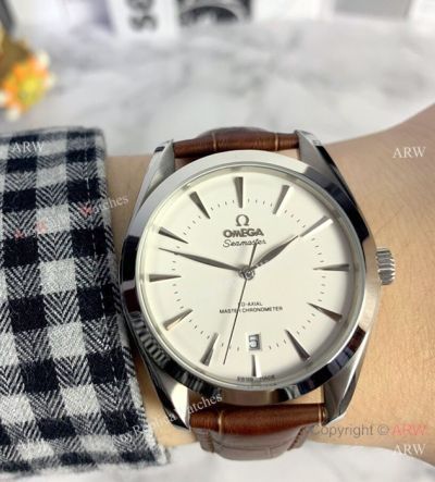 Fake Omega Seamaster Aqua Terra 40mm Watches - SS White Dial